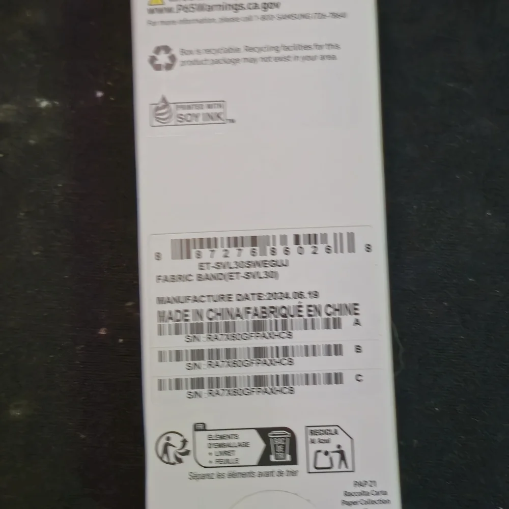 Samsung watch band small pink white